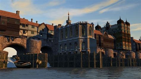 Elizabethan Medieval London bridge | CGTrader