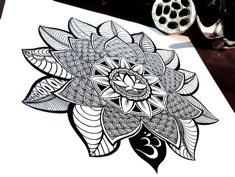 Time-Lapse Drawing : Lotus Flower Mandala | Always Choose the Window Seat