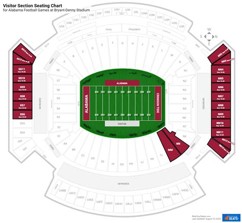 Alabama University Football Stadium Seating Chart | Elcho Table