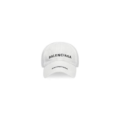 Double Logo Cap in White | Balenciaga US