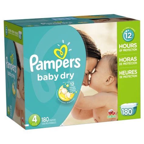 Pampers Baby Dry Size 4 Economy Pack Plus, 180 Count