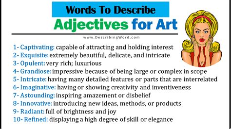 Adjectives for Art, Words to Describe Art - DescribingWord.Com