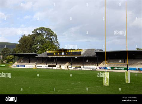 Melrose Rugby Football Club pitch Stock Photo - Alamy