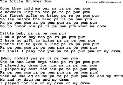 Dolly Parton song: The Little Drummer Boy, lyrics