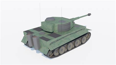 3D model Tiger H1 Tank VR / AR / low-poly | CGTrader