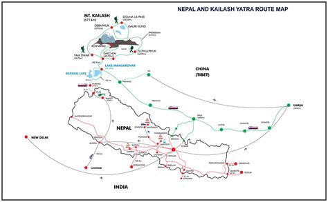 Kailash Mansarovar Yatra Map, Travel Guide, Route Map 2020