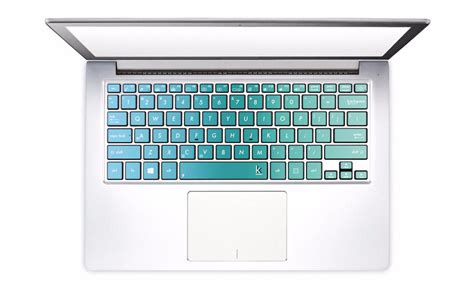 Blue Green Ombre Laptop Keyboard Stickers | Keyshorts