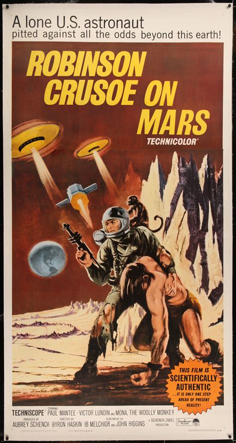 Robinson Crusoe On Mars - 1964 | Robinson crusoe, Science fiction movie posters, Classic sci fi ...