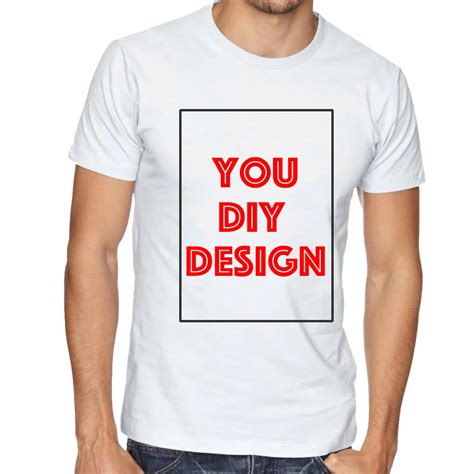 Customized T shirt Print Your Own Design DIY Photo Text Logo High ...