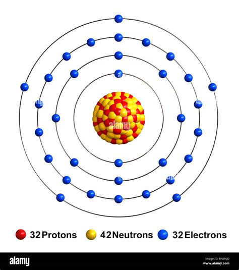 3d render of atom structure of arsenic isolated over white background ...