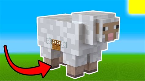 Minecraft Tutorial: How To Live Inside a Sheep In Minecraft "Sheep House Tutorial" - YouTube