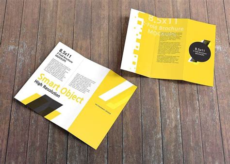 8.5x11 Z-Fold Brochure Mockups On Vectogravic Design