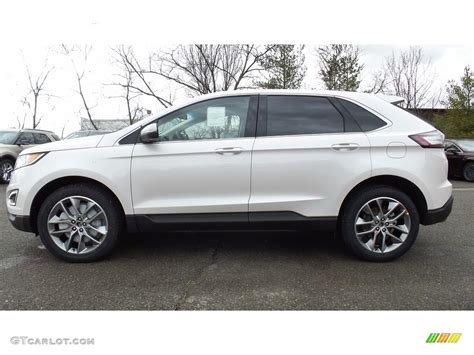 2017 White Platinum Metallic Ford Edge Titanium AWD #118061215 ...