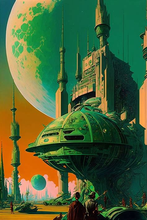 Scifi Fantasy Art, Fantasy City, Rockabilly Art, Arte Sci Fi, Sci Fi City, 70s Sci Fi Art ...