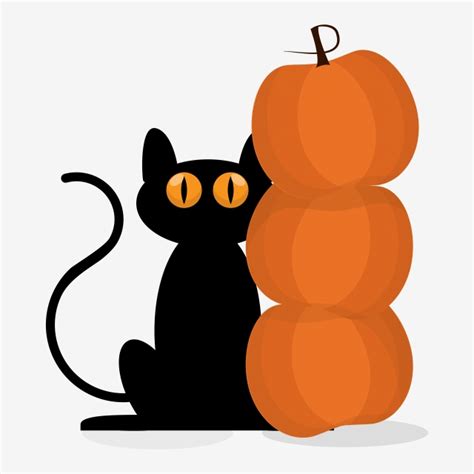 Cat In Pumpkin Clipart Transparent PNG Hd, Cat And Pumpkin Clipart Vector Png Element, Halloween ...