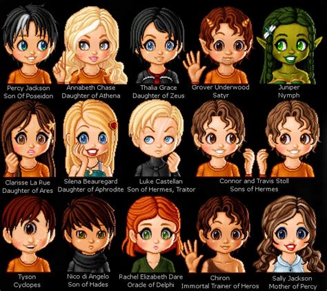 Percy Jackson Characters by krystenperes on DeviantArt