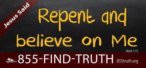 Repent and believe on Me - GospelBillboards.org