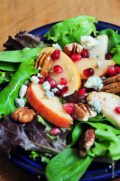 Apple Pear Salad with Pomegranate Vinaigrette - Cooking | Add a Pinch