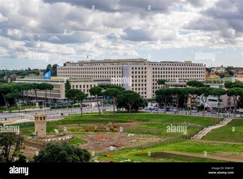 United Nations FAO (Food and Agriculture Organization) building in Rome ...