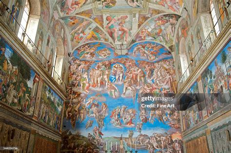 Michelangelo, Last Judgment fresco from the Sistine Chapel,... News Photo - Getty Images