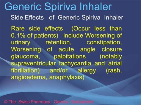 Generic Spiriva Inhaler for Treatment of COPD