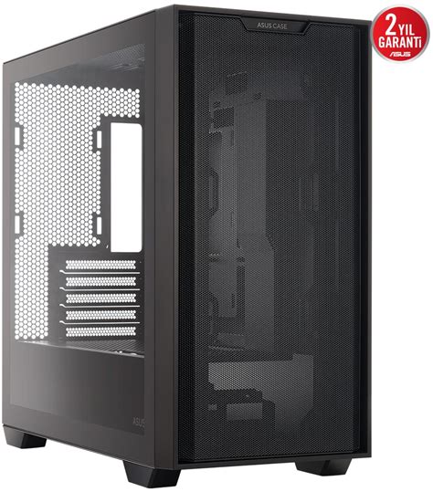 Asus A21 Black Tempered Glass USB 3.0 mATX Mid Tower Kasa , 90DC00H0-B09000