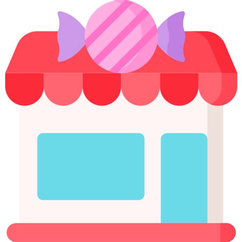 Clipart of a Colorful Candy Shop Building - Royalty Free Vector - Clip Art Library