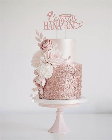 Rose Gold Wedding Cake Topper - jenniemarieweddings