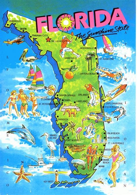 Beautiful State Of Florida - I Love Visiting Here. My Favorite - Florida Tourist Map | Printable ...