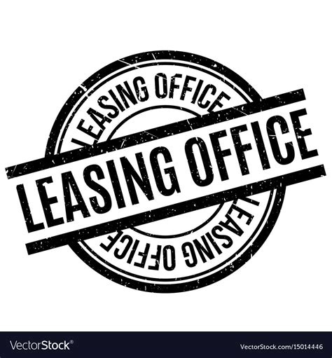 Leasing office rubber stamp Royalty Free Vector Image