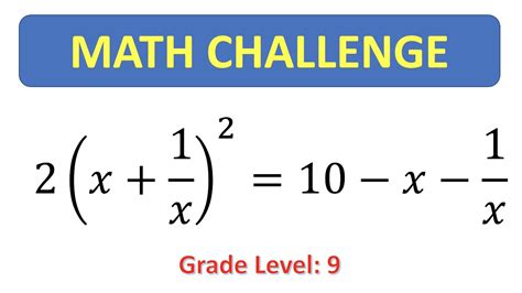 Math Challenge | Grades 9-10 | Rational Equation Problem with Long Solution [in Filipino] - YouTube