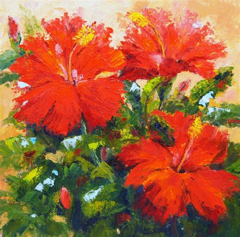 Marion's Floral Art Blog: Red Hibiscus - Day 19 of the 30 paintings in 30 days challenge