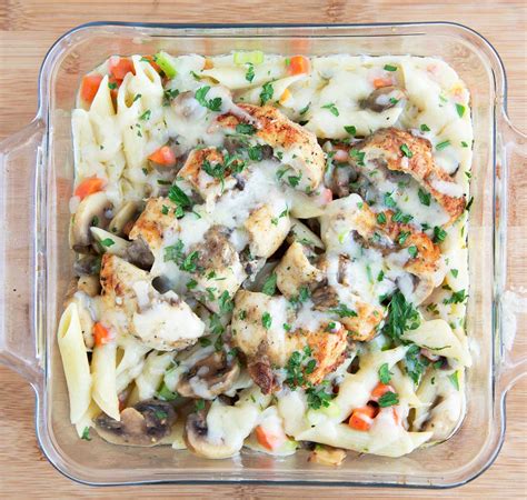 Chicken and Mushroom Pasta Bake Recipe - Chef Dennis