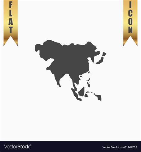 Asia map Royalty Free Vector Image - VectorStock