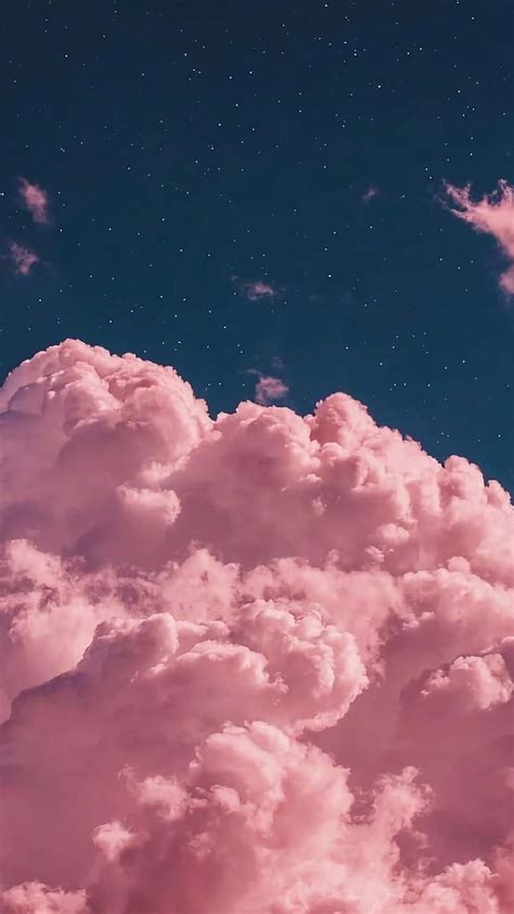 Pink sky and star backgrounds with Morandi color, clouds with bling aesthetic laptop HD phone ...