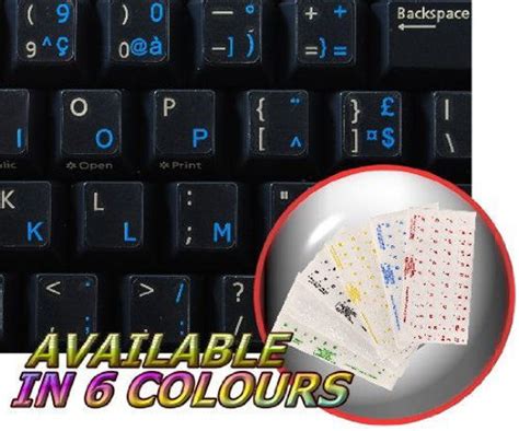 GetUSCart- FRENCH AZERTY KEYBOARD STICKERS WITH BLUE LETTERING ...