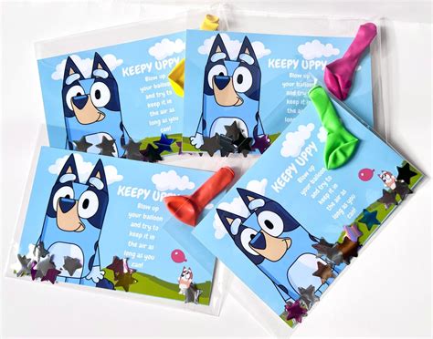 Party Favors, Bluey Inspired Themed Party Favors, Blue Birthday, Keppy Uppy - Etsy