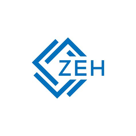 ZEH technology letter logo design on white background. ZEH creative initials technology letter ...