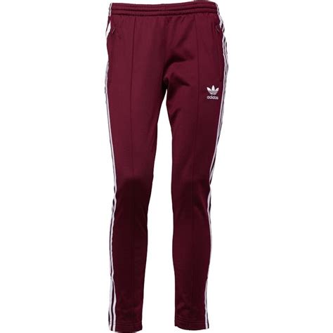 Buy adidas Originals Womens Superstar Track Pants Maroon