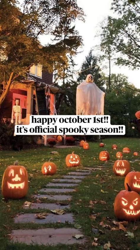 happy october 1st!! it’s official spooky season!! in 2022 | Happy october, Seasons, Fall is here