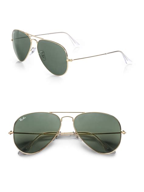 Ray-ban Original Aviator Sunglasses in Gold for Men | Lyst