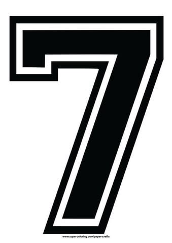 Black Football Shirt Number 7 Template | Free Printable Papercraft Templates