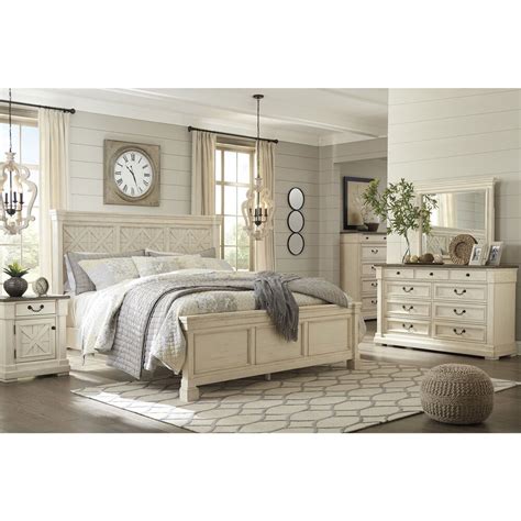 Ashley Furniture Ind. Bedroom Sets 6-Piece Bedroom Collection Antique White