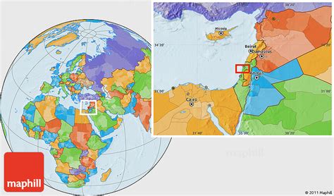 Political Location Map of Nazareth