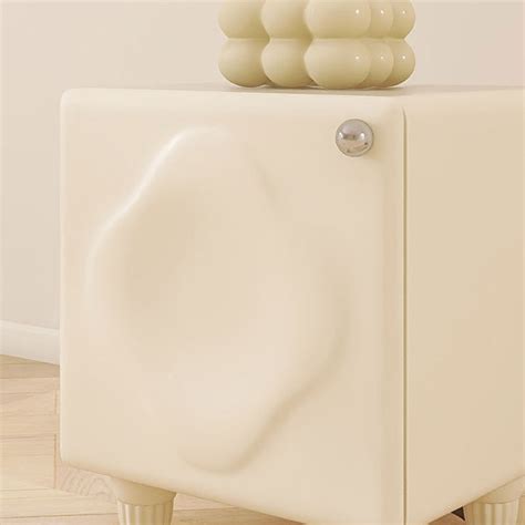 Cream Simple Bedside Table - ApolloBox