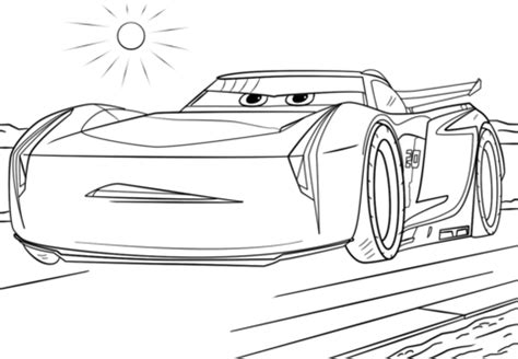 Jackson Storm from Cars 3 coloring page | Free Printable Coloring Pages