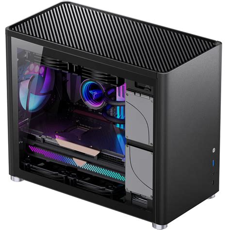 Buy JONSBO D30 Black Mini Micro ATX Tower Computer Case, Aluminum Panel, Glass Side Windows ...