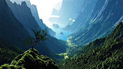 Mountain Valley Cove Wallpaper | Mountain | Pinterest | Wallpapers ...