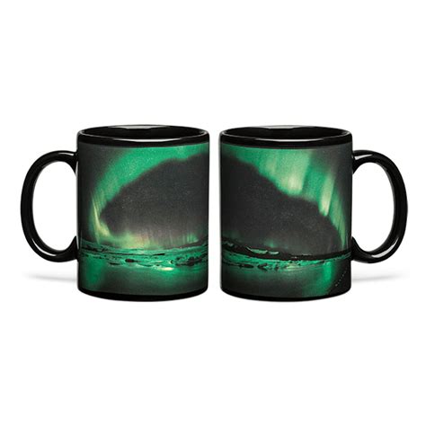 Aurora Borealis heat change mug brings Northern Lights to your table
