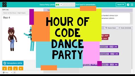 Kodlama Saati Dans Partisi Kodla ile Kodlama Eğitimi - Hour Of Code Dance Party - YouTube